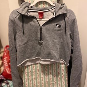 Nike cropped zip up hoodie